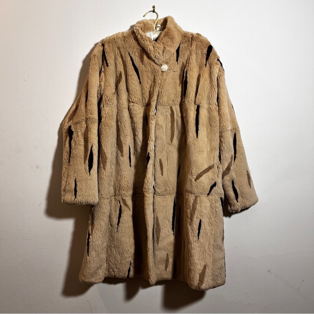 Latte white chocolate creamy Rabbit Fur Coat